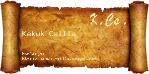 Kakuk Csilla névjegykártya